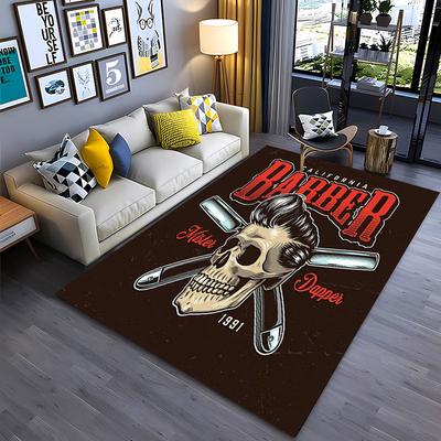 Barber Shop Sign 3D Printing Large Area Carpets for Home Living Room Kids Bedroom Sofa Doormat Kitchen Floor Rugs Anti-slipDecor