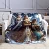 Multi-Sizes Christmas Angel Print Blanket Soft and Warm for Bed Sofa Outdoor Travel Cover Blanket Holiday Luxury Gifts