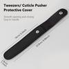 Protective Sleeve Cover for Cuticle Pusher Dead Skin Remover Tool, PU Leather Case for Nail Art Eyelash Tweezers Storage Bag