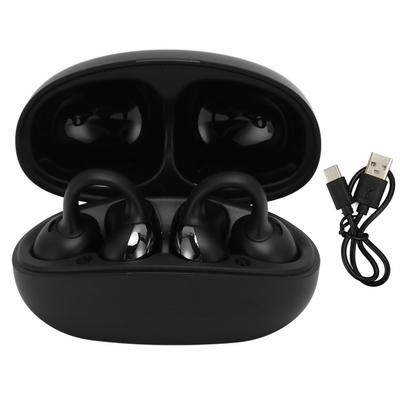 Wireless Ear Clip Headphones Bluetooth 5.3 Waterproof Intelligent Noise Reduction Bone Conduction Earbuds Black