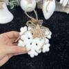 White Foam Christmas Ball Ornaments Xmas Tree Hanging Snowflake Bell Pendants Navidad Home Party Decorations 2025 New Year Gifts