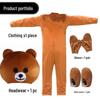 Adult & Kids Cartoon Brown Bear Mascot Costume - Douyin Net Celebrity Theme