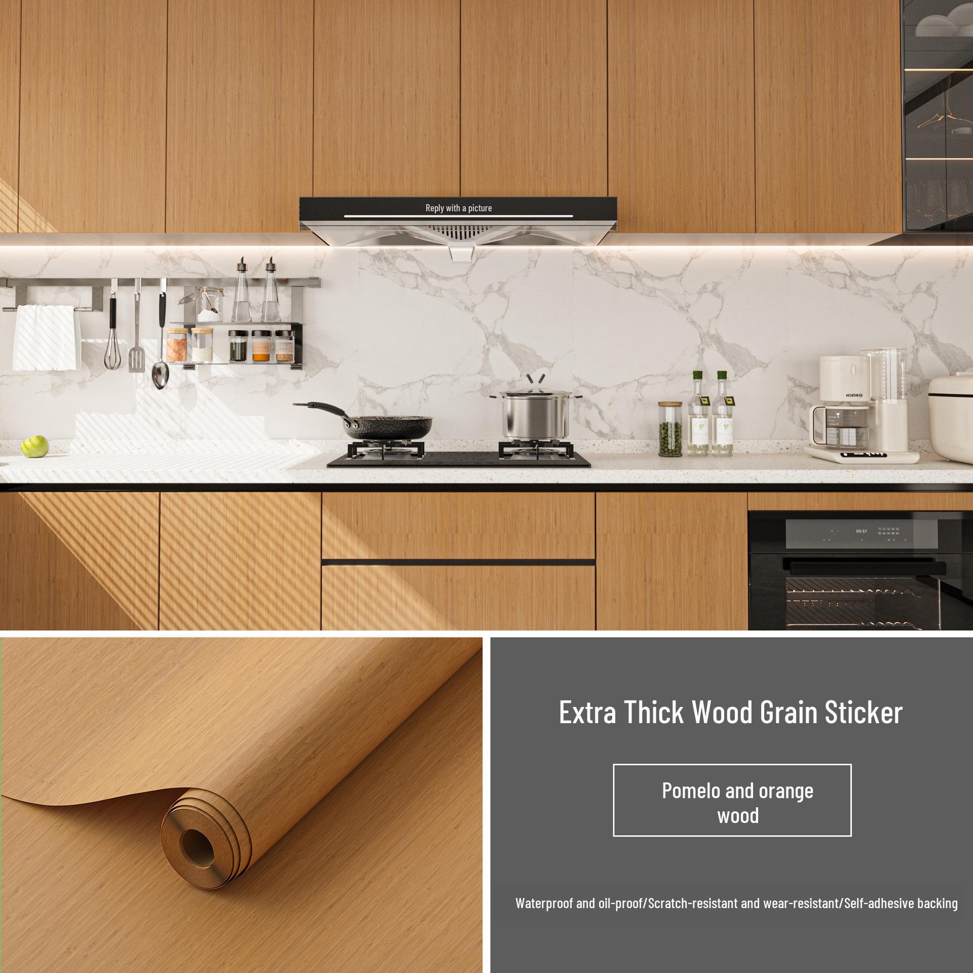 

Улучшенные самоклеящиеся обои с текстурой дерева: Водонепроницаемый и влагостойкий для мебели, шкафов, дверей и реновации МДФ. 60cm x 3m