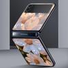 Phone Case for Samsung Galaxy Z Flip 3 4 5 6 7 Folding Shell For Samsung Z Flip4 Flip5 PC Hard Cover Soft Pale Little Flower