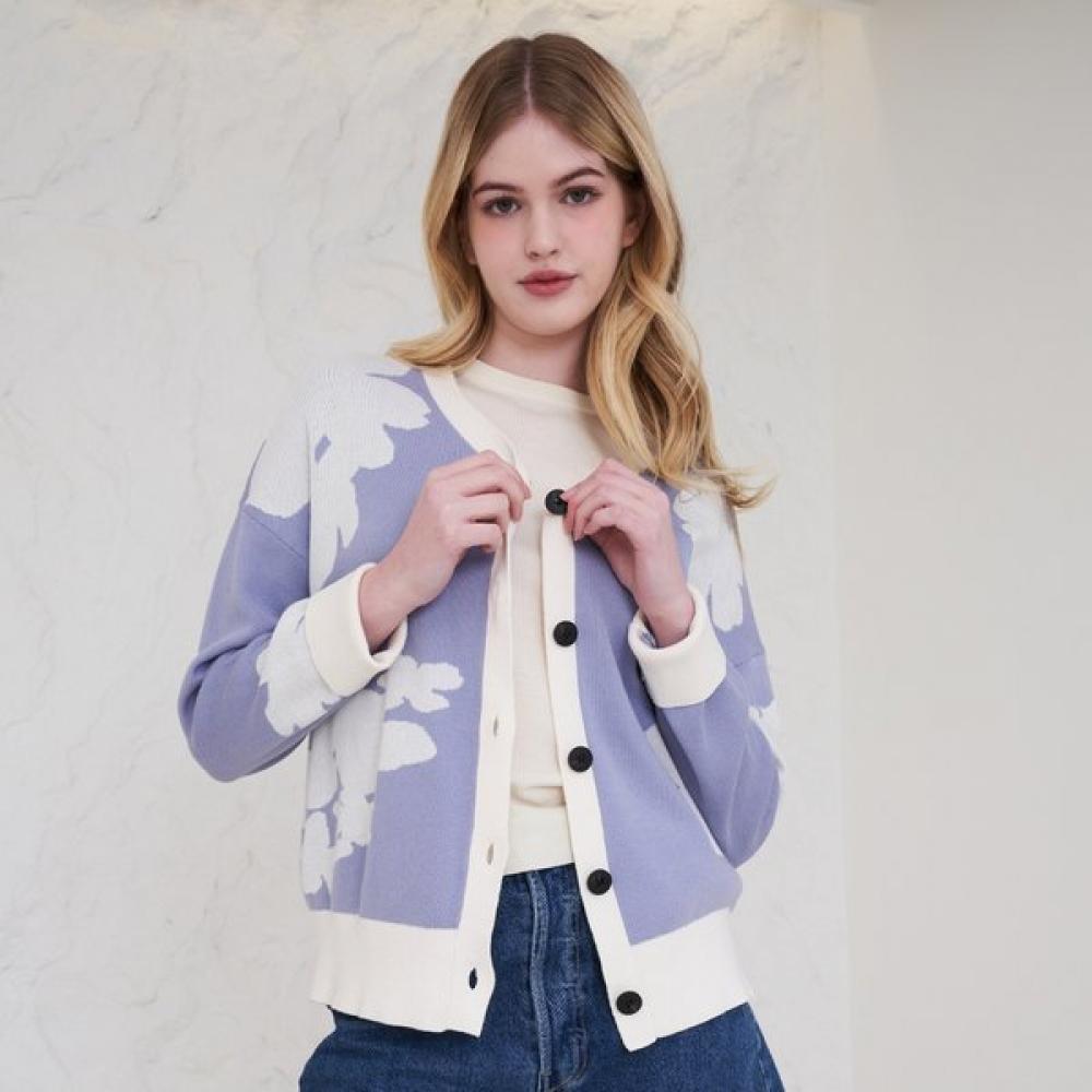

Lipbbam Organic Cotton Jacquard Cardigan Hk Lcs501 Lbmk 01 PLUS(77-88)