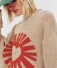 MOODBETTER Relaxed Logo Knit Pullover Beige