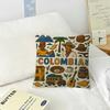 Vintage Landscape Colombia   Pillow Covers Cartoon Sofa Decorative Home Double-sided Printing Short Plush Cute Cushion Cover