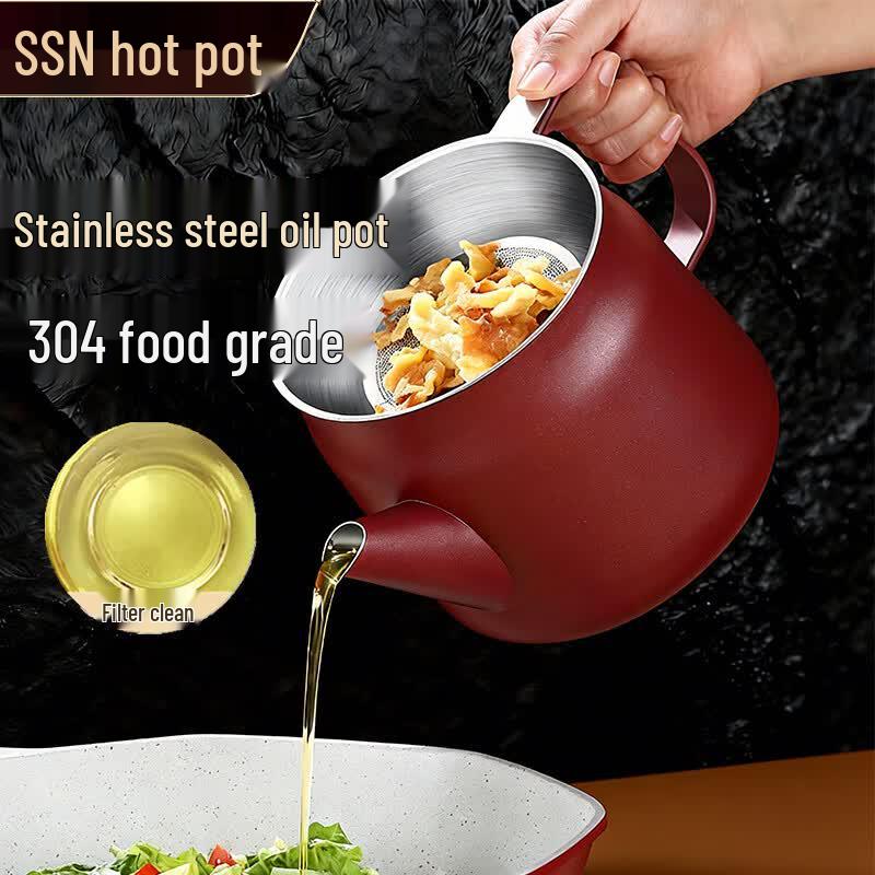 304 Stainless Steel Oil Filter and Storage Pot