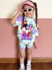 Cartoon Graphic New T-Shirt and Pants Set Girls' Summer Clothing Cute Short Sleeve Set Children's T-Shirt and Shorts Set