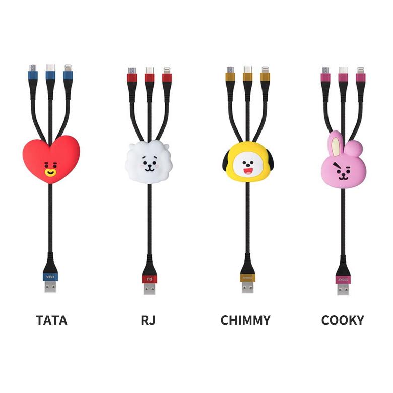 LINE FRIENDS BT21 Multicharge 3 In 1 Cable 1ea köp billigt   fri frakt,  ärliga recensioner med bilder   Joom