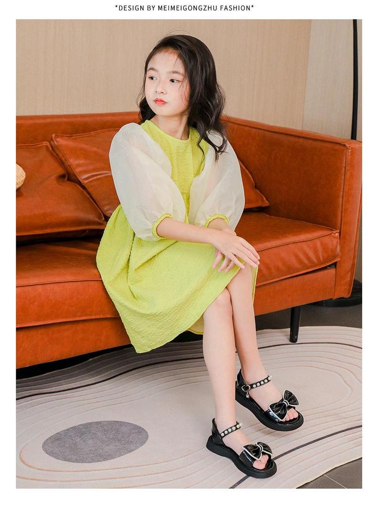 2025 Summer Soft Sole Korean Style Princess Sandals for Girls