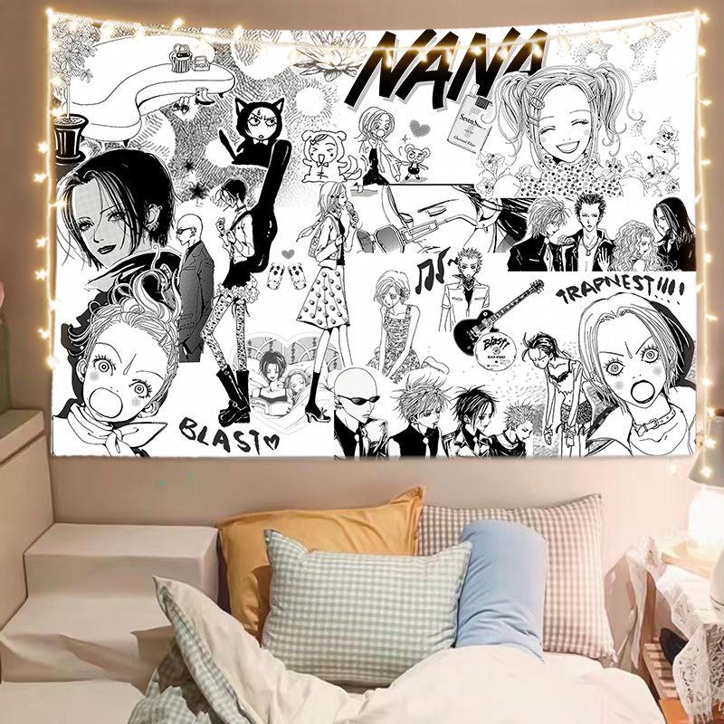 Popular Japanese Anime Poster Tapestry NANA Wall Hanging Cloth Bedroom Aesthetic Home Decoration Birthday Banner Wall Art Decor
