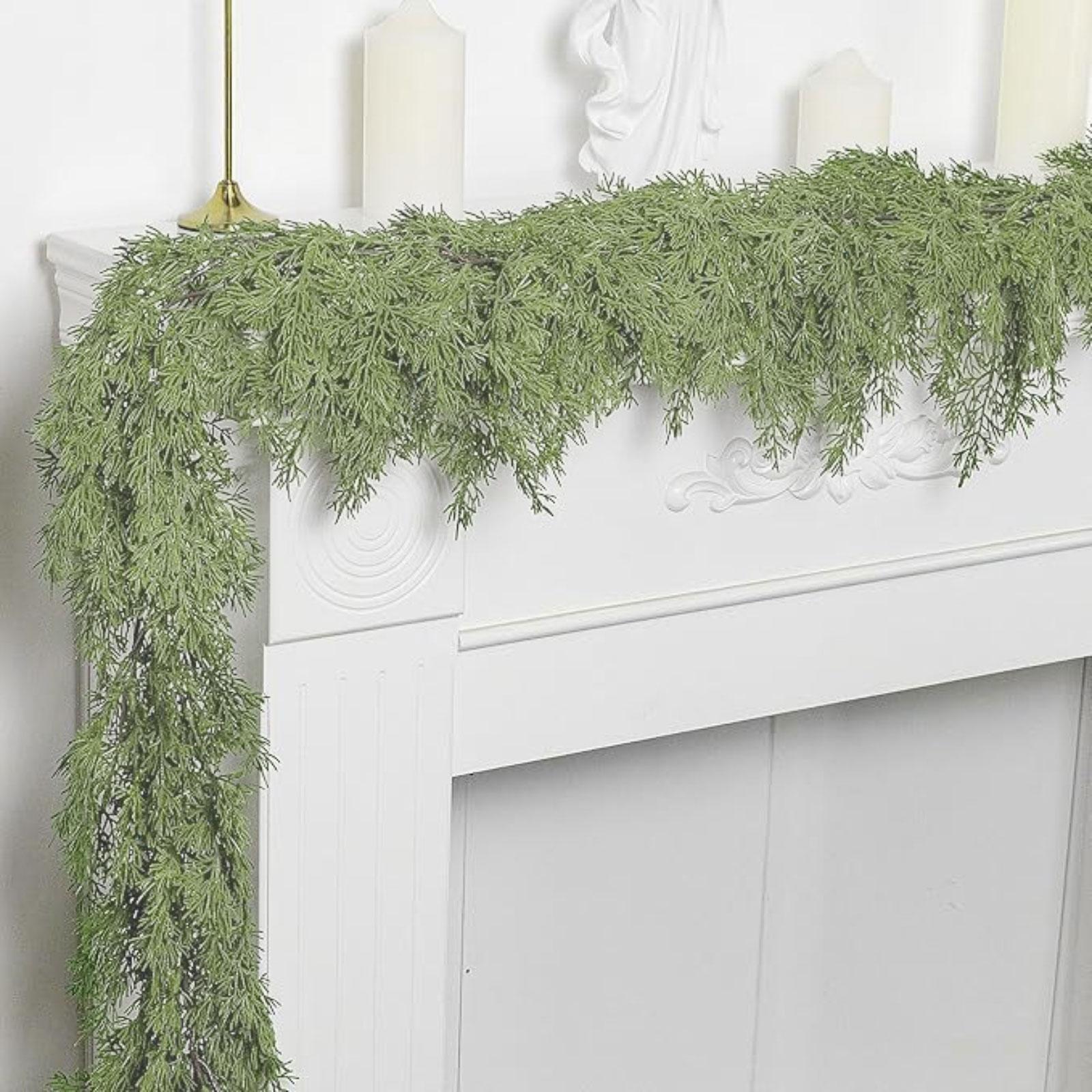 

1,8 м Норфолк имитация ротанга на ощупь материал мягкий клей входная дверь подвесное украшение лестница настольные украшения One Size