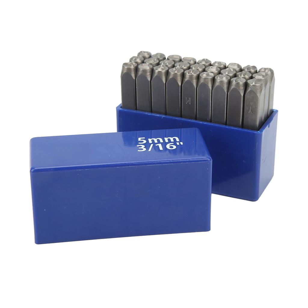 Buchstabenstanzer-Set, 27 Buchstaben, hochfester Kohlenstoffstahl, Metall-Buchstabenstempel-Set für Schmuck