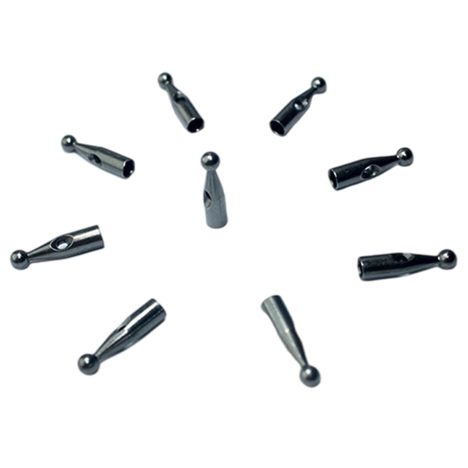 

10 шт. Бусины для хвоста зонтика, металлические заглушки для ремонта зонтика 4 мм и металлические наконечники для самостоятельного изготовления кости диаметром 4 мм B