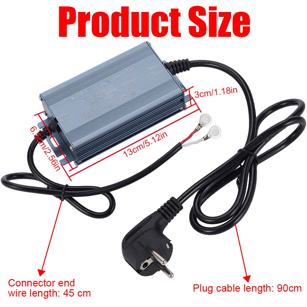 12V 20A Plug Power Converter AC110V -220V to DC12V Power Adapter Diesel Air Heater Adapter Power Cord for Household Electrical
