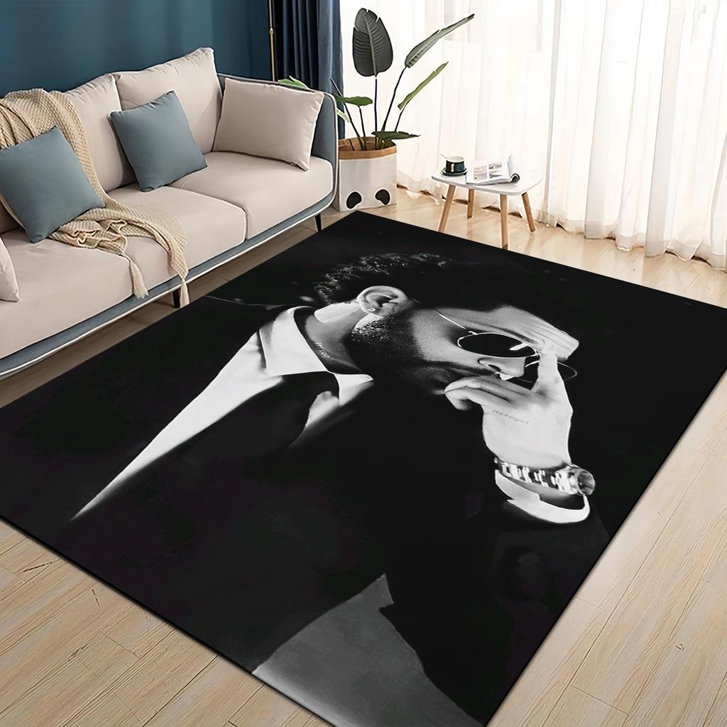 3D The Weeknd X.O R&B Singer Carpet Rug for Living Room Bedroom Home Sofa Decoration,kids Play Non-slip Floor Mat Christmas Gift