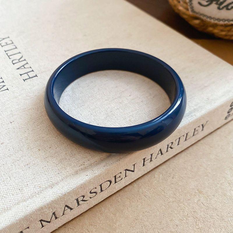 and American Cross-Border Resin Geometric Round Bracelet, Fashionable, Simple, Versatile Bracelet, Forest Style Niche Design Jewelry for Women
