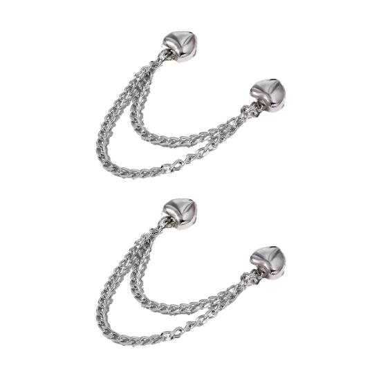 2Pcs Magnetic Clothing Clips with Chain Multi-Function Metal Clothes Magnet Pins Men Women Scarf Shirt Sleeve Pants Button Clip Accessories