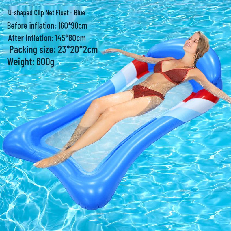 Inflatable Summer PVC Floating Bed with Sunshade and Backrest