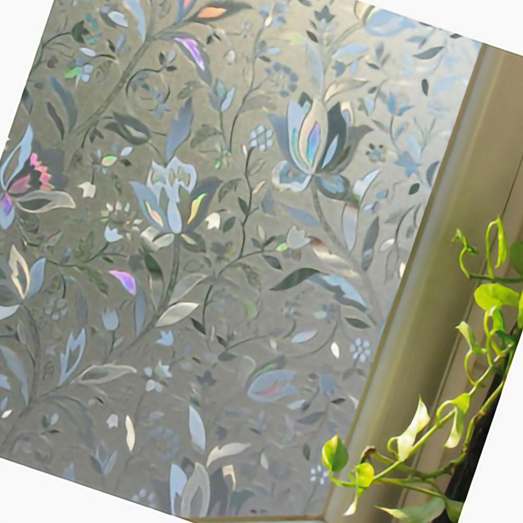 Static Electricity Adhesive Free Window Clings Frosted Shading Sunscreen Window Film for Bathroom