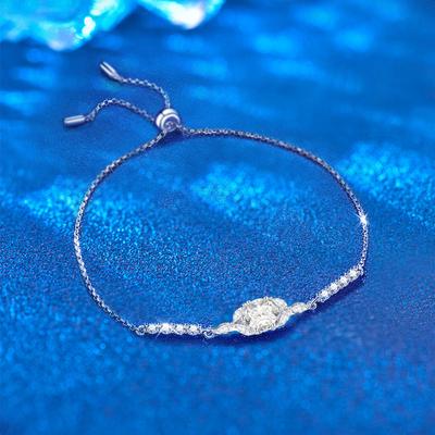 Moissanite náramek pro ženy Niche všestranný design S925 Sterling Silver šperky Diy doplňky Xiaohongshu náramek stejného stylu