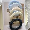 5Pcs Large Frosted Silk Screen Telephone Wire Hair Ring Sweet and Seamless High Elasticity Headband Telephone Line Hair Circle