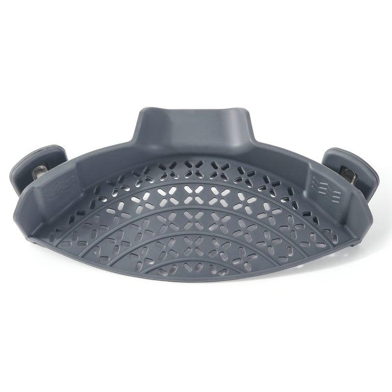 Silicone Kitchen Strainer Clip Pan Drain Rack Bowl Funnel Rice Pasta Vegetable Washing Colander Draining Excess Liquid Univers