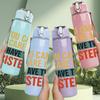 1PC You Cant Scare Me I Have Two Sisters 750ml Color Plastic Sports Water Bottle Leakproof Flip Straw Lid Suitable for Sports Office Home Use