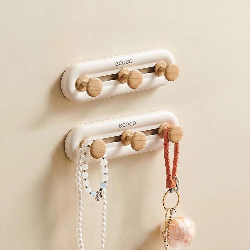 Ecoco Sliding No-Drill Wall Hooks (2-Pack)