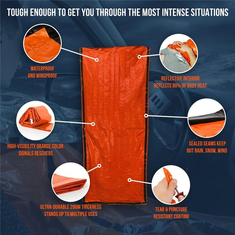 First-Aid Sleeping Bags Outdoor Portable Pe Aluminum Film Emergency Tent Insulation Moisture Proof Pad Sun Protection