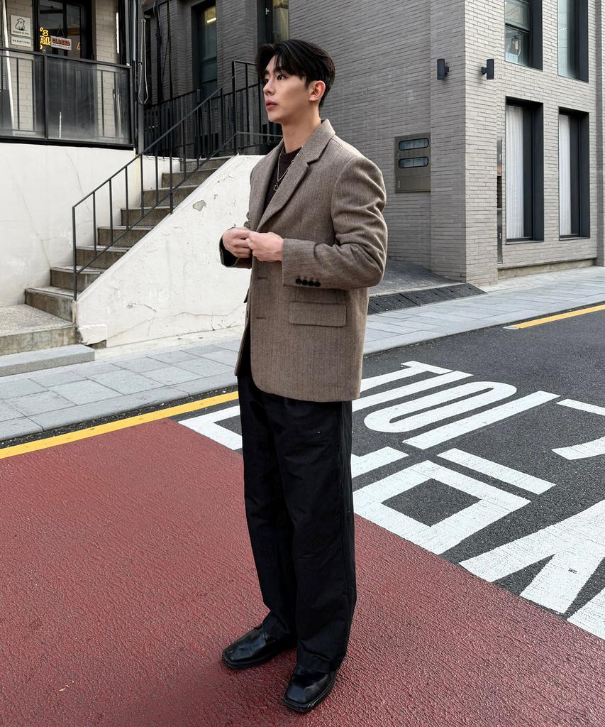 Mindbridge [Couture] Herringbone Oversized Jacket