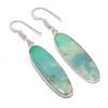 Natural Chrysoprase Gemstone Handmade 925 Sterling Silver Earring 2.21" AE-11394