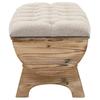 VidaXL Storage Bench Solid Wood and Fabric 103 X 51 X 44 Cm