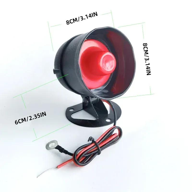 Autoalarm Sirene Hupe Fahrzeugsicherheitssystem Diebstahlschutz 1-Wege Lautsprecher 12V 105dB Trompete 1 TON für LKW Motorrad Roller Haus