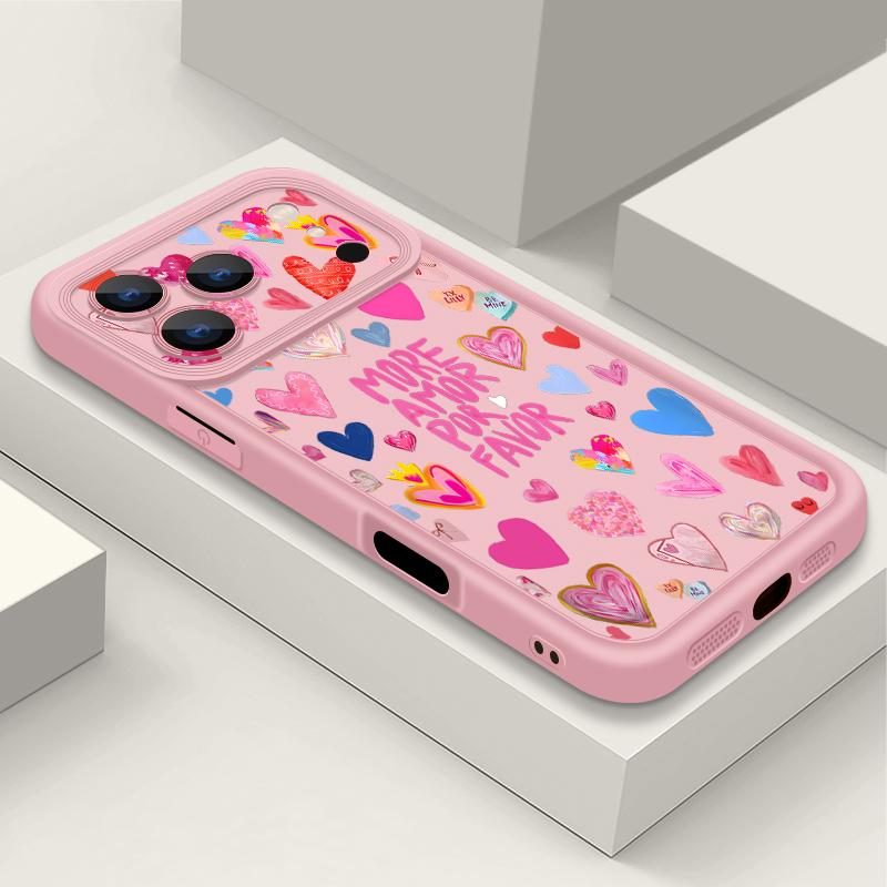 Heart Print Pattern Phone Case For iPhone Air 17 16e 16 15 Pro Max 16 14 Plus 13 12 11 Pro Max 7 8 Shockproof Soft TPU Silicone Cover
