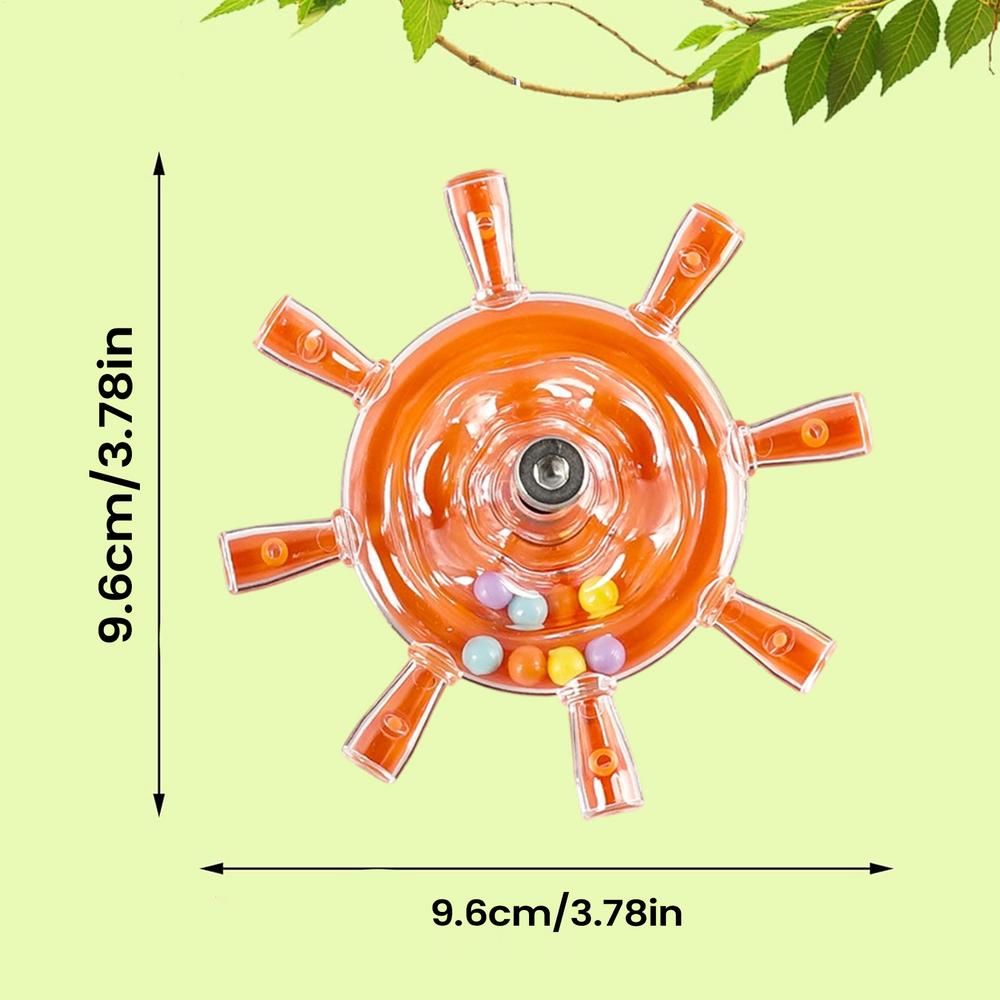 Parakeet Toys Colorful Interactive Rotating Small Wheel Rattle, Cage Parrot Spinner Toy for Cockatiels, Budgies, Conures, Parrot