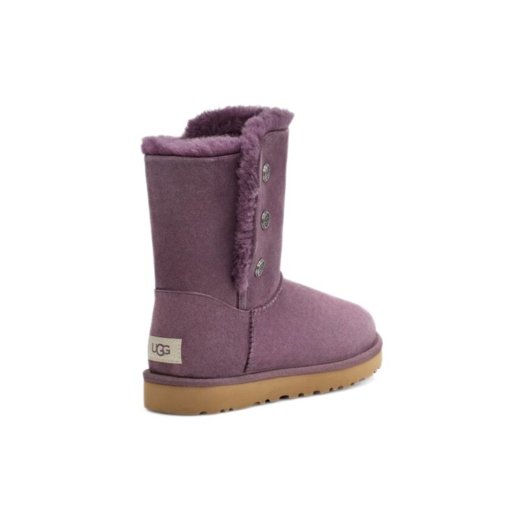 UGG Bailey Snaps Warm Durable Non-Slip Comfortable Plush Mid-Calf Snow Boots Women Boots Purple 1127151-TRO