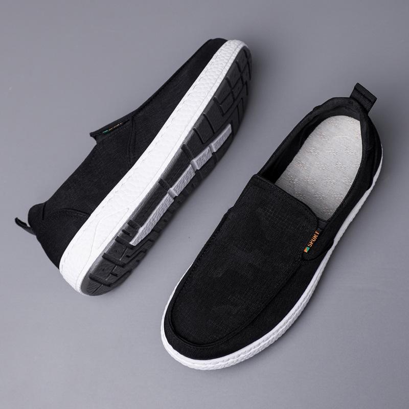 Fashion and Casual Men's Cloth Shoes, Walking Comfortable and Breathable Running Shoes, Driving At Home and Pedaling Lazy Shoes