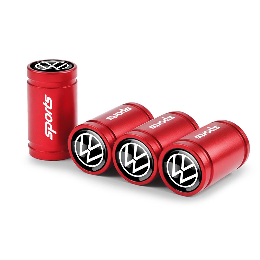 Badge Car Wheel Valve Caps Tire Dust Cover 3D Metal Auto Valve For Volkswagen VW Beetle Touran Golf 4 5 6 MK7 Passat Tiguan Bora