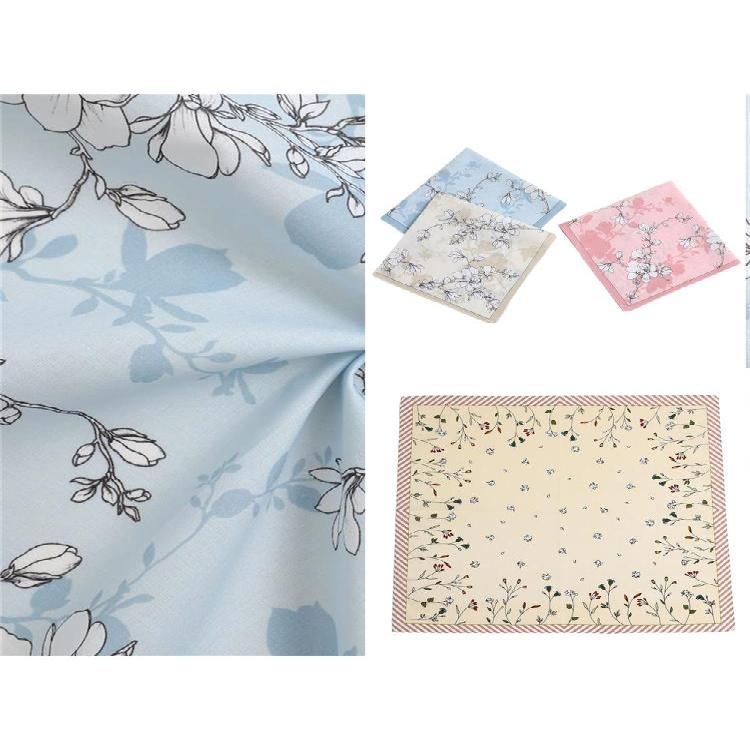 1PC Cotton Women Handkerchief Hanky Kerchiefs Square Printing Flowers Hankies