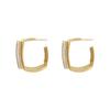 Geometric Square Stud Exquisite Diamond-Set Atmospheric High-End Versatile Niche Design Cold Wind