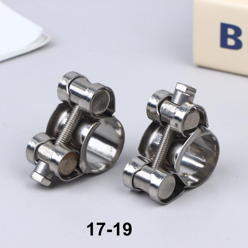 2Pcs Stainless Steel Strengthens European Style Hose Clamp Exhaust Circular Air Water Pipe Clip Sealing Welding Repair Tool