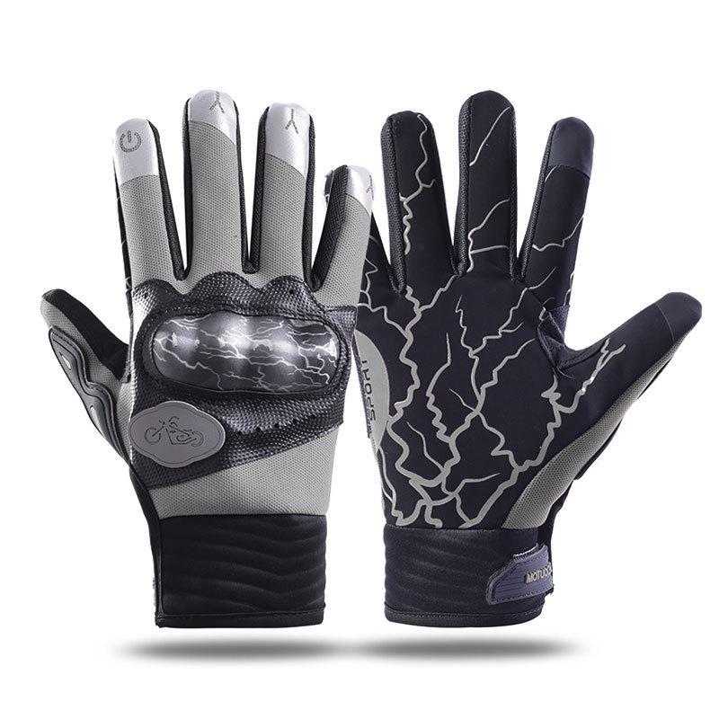 Cycling Gloves Four Seasons Men's Outdoor Sports Motorcycle Case Touch Screen Off Road Palm Protection Shock Absorbing and Anti Slip Gloves