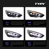 15-18 Ford Focus LED Headlight Assembly with Crystal Lens, DRL, and Flowing Turn Signals