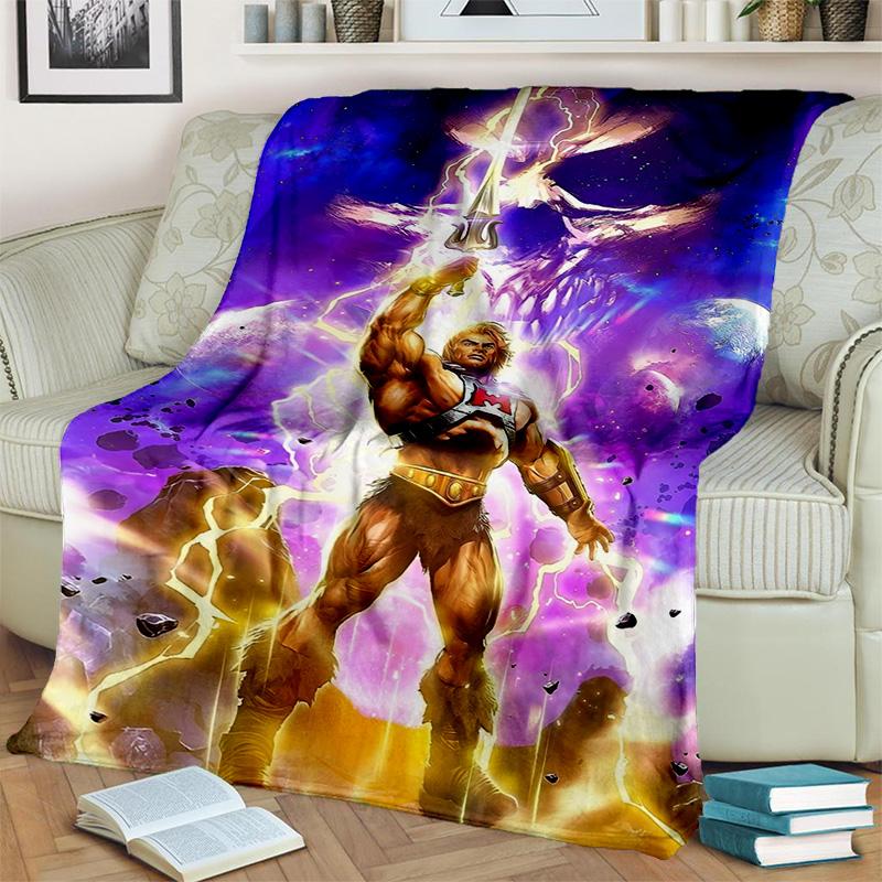 

Ковдра з мультфільму He Man Masters of the Universe, м’яка ковдра для дому, спальні, ліжка, дивана, пікніка, подорожей, офісної ковдри 180cm x 230cm