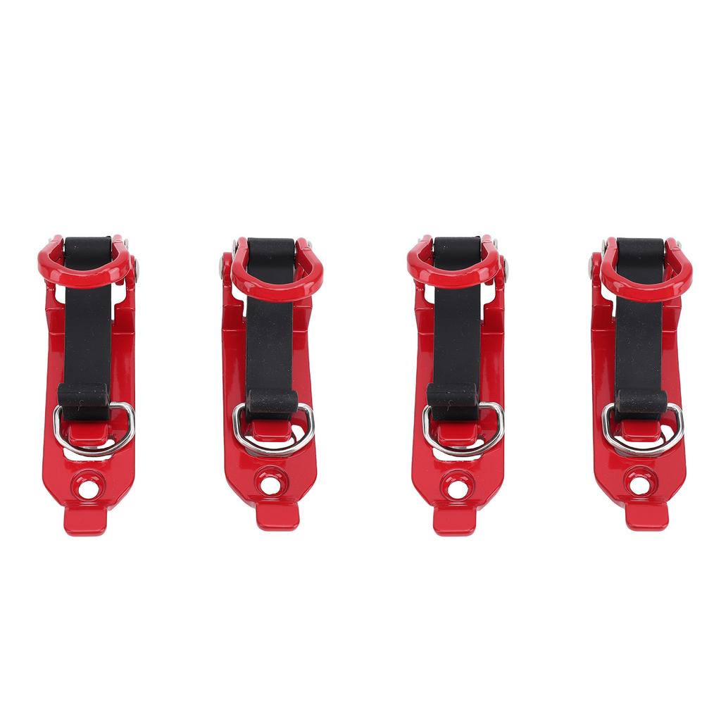4PCS Shovel Mount for Roof Rack Zinc Alloy Metal Rubber Axe Clamp Mounting Brackets Kit for Trailers Off Road Trucks Red