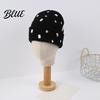 Stylish Cold Weather Headgear Bling Rhinestone Knitted Hat Street Punk Knit Winter Personalized Trendy Hat Warm Skull Cap for Women Autumn