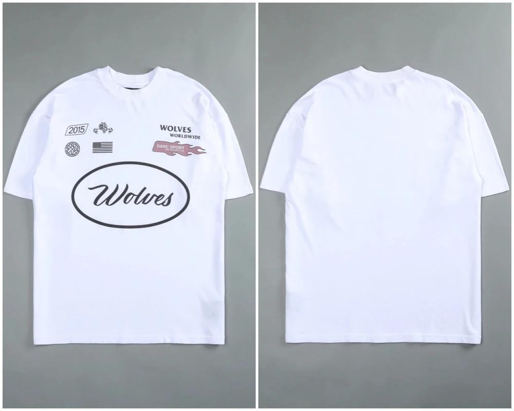 DARC Wolves Sport Vintage Pánská trička Gym Kulturistika Nadměrné Pánské oblečení Letní Fitness TEE Cvičení Unisex trička