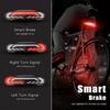 Extractme Bicycle Rear Light Alarm Waterproof Rechargeable Scooter Bike Turn Signal Warning Lamp Auto Brake Light